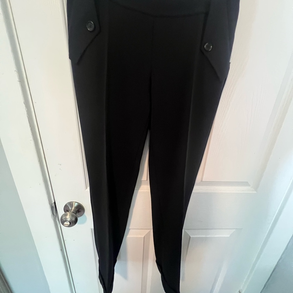 Black Skinny Leg Slacks